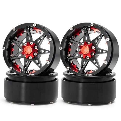 1/4pcs 2.2" Aluminium Beadlock Wheels for 1/10 RC Crawler Wraith TRX-4 D90 SCX10 - Afbeelding 3 van 16