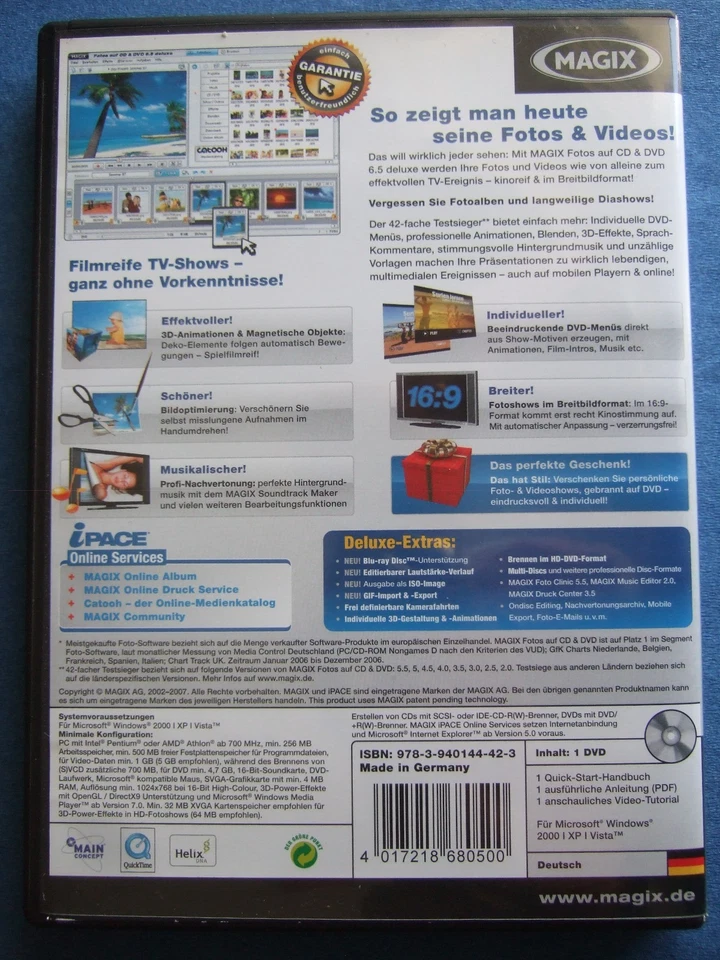 Magix Fotos auf CD / DVD Deluxe 6,5 | Software | Zustand sehr gut - Bild 3 von 4