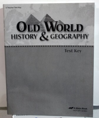  Abeka A Beka Book OLD WORLD HISTORY & GEOGRAPHY TEST KEY Grade 5 - 4th Edition
