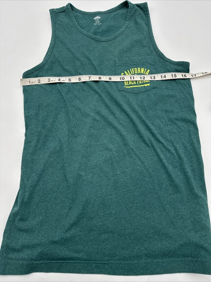 Camiseta sin mangas Old Navy joven niño X-grande verde bolsillo deletreado... #9241 Foto 3 de 4