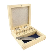 Jewelers Micro Tap and Die Set 15 pcs Plus a Wooden Box - 28-620
