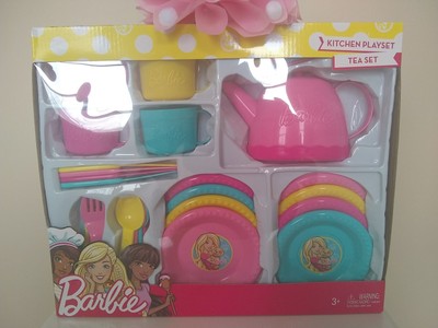 barbie kitchen playset tea set