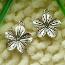 120 Pcs Tibetan Silver Flower Charms Pendant 23X19MM S2153 DIY Jewelry Making