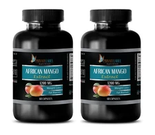AFRICAN MANGO EXTRACT - Natural Weight Loss - Resveratrol - Fat Burn - 2 Bottles