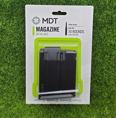 MDT Metal Magazine 10 Round ARC SA For 6mm ARC 6.5 Grendel, Black #106223-BLK