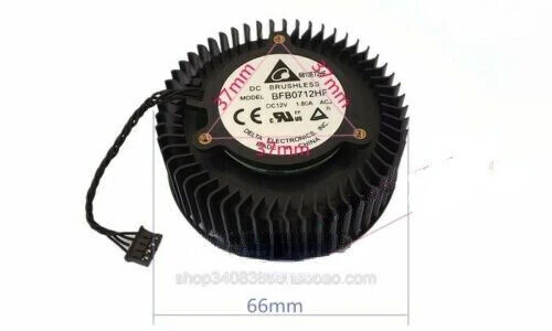 Cooler Fan For NVIDIA GTX960 GTX 970 GTX 980 GTX 1060 1080 RX480 BFB0712HF 66mm - Image 3 of 4