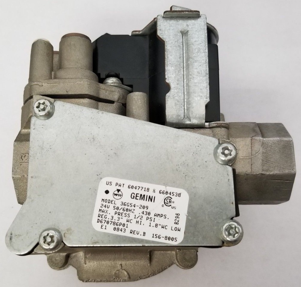 WHITE RODGERS GEMINI GAS VALVE 36G54 209 D670786P01 (5640) V1 AP eBay