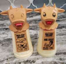 VINTAGE WHIRLEY INDUSTRIES MOO COW MILK DAIRY CREAM DISPENSERS FOR SALE WAITRESS