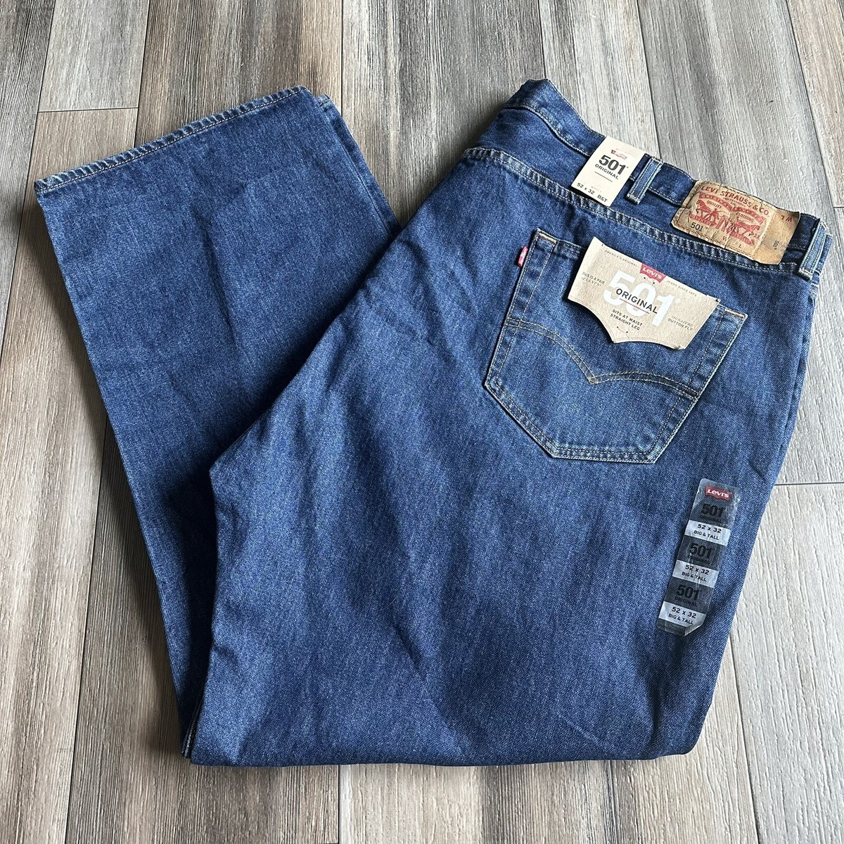 Levi's 501 Original 52x32 Big And Tall Red Tag NWT Straight Leg