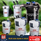 Aquarium External Filter Canister Fish Tank Water Pump Sponge Media Kit UV Light