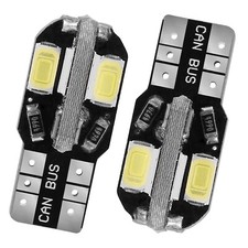 X2 T10 W5W Led Bulb CANBUS 6000k Blanc Anti Erreur Auto Voiture Veilleuse