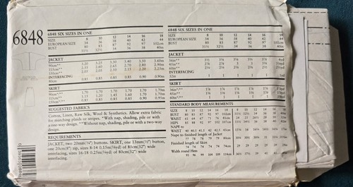 1980s Batwing Longline Asymmetric Tunic Top Skirt Sewing Pattern New Look 6848 - Picture 3 of 3