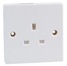 1 Gang 13A SINGLE WALL SWITCHED PLUG SOCKET USB Faceplate & back box pattress