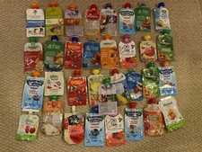 Lot Of 33 Empty Disposable Baby Food Pouches Containers Stonyfield Earths Best