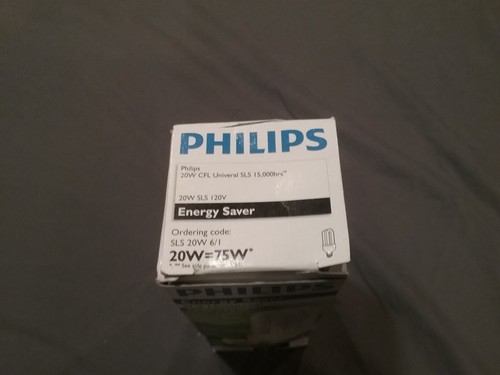 Phillips SLS cfl Fluorescent Light bulb 20w=75w warm white 1200 lumen E26 - Picture 2 of 3