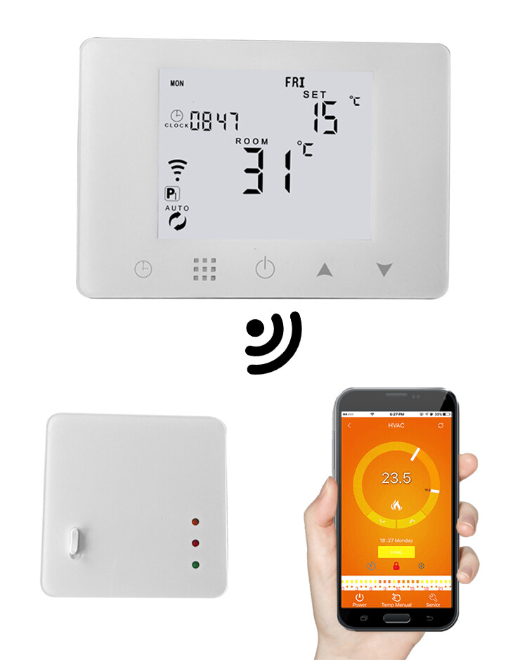 Wireless Thermostats Wifi Wireless Thermostat And Receiver Underfloor  Heating | eBay