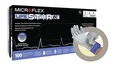 Ansell MicroFlex LIFESTAR EC PF Gloves LSE-104-M Medium Box of 100 Extended Cuff