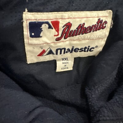 Atlanta Braves Jacket XXL Mens Majestic Full Zip Blue | eBay