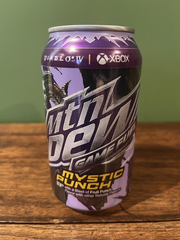 MTN DEW GAME FUEL MYSTIC PUNCH-ONE FULL Unopened 12oz Can Limited Edition Mount