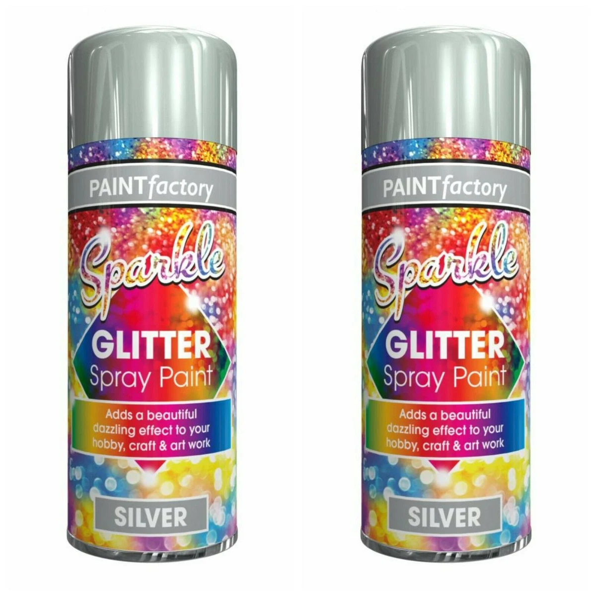 Silver glitter spray on sale paint
