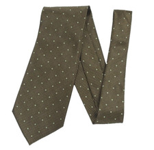 Romario Manzini Neck Tie Brown Geometric Pattern 58" Versatile Formal Wear