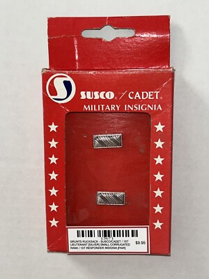 LIEUTENANT CORRUGATED (SMALL) RANK 11/16 INCH / FIRST RESPOND~SILVER DRESS PAIR