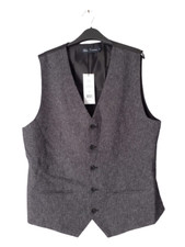 French Connection Charcoal Fleck Slim Fit Waistcoat Size 42 DH008 MM 13