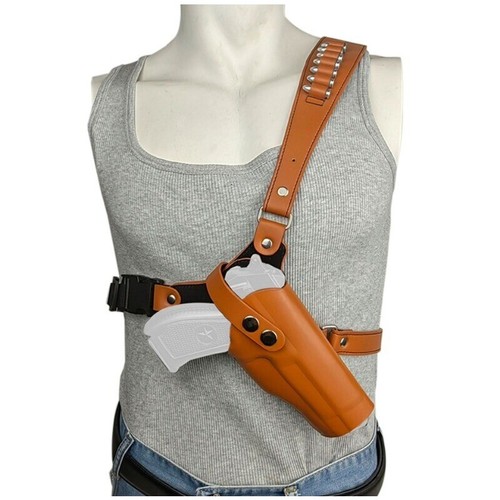 Taktische Holster Outdoor Rindsleder Brusttasche für Glock schnell ausziehbar Wettbewerb - Bild 2 von 8