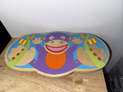ALEX Monkey Balance Board Purple Wood Kids Sensory Gross Motor Coordination Toy