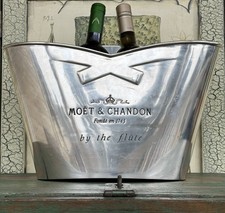 Vintage ETAIN Moet & Chandon Pewter Champagne Ice Bucket Made in French 15"X10"