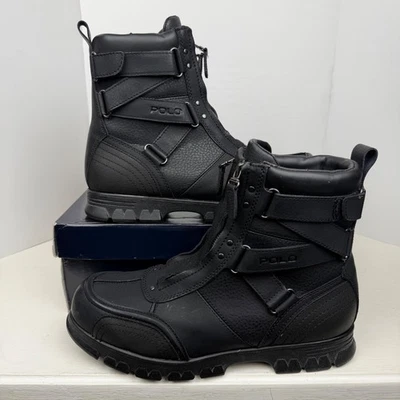 Polo Ralph Lauren Black Zip Boots for Men for Sale | Shop New