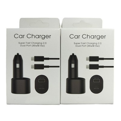 Samsung Super Fast Charging 2.0 Dual Port (45W & 15W) Car Charger USB-C