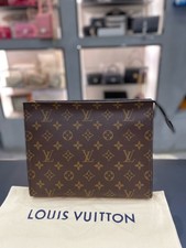 Louis Vuitton Medium Brown Monogram Canvas Clutch Toiletry Pouch26
