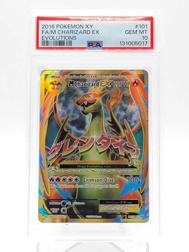 M CHARIZARD EX 2016 POKEMON XY EVOLUTIONS FULL ART ULTRA RARE #101 PSA 10 Q0895