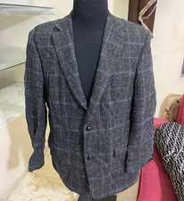 Vintage Harris Tweed handwoven pure wool Windowpane hunting jacket blazer 42R