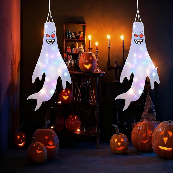 Halloween Deko Geist Gespenster 2 StüCk HäNgende Dekoration FüR Garten Party-image