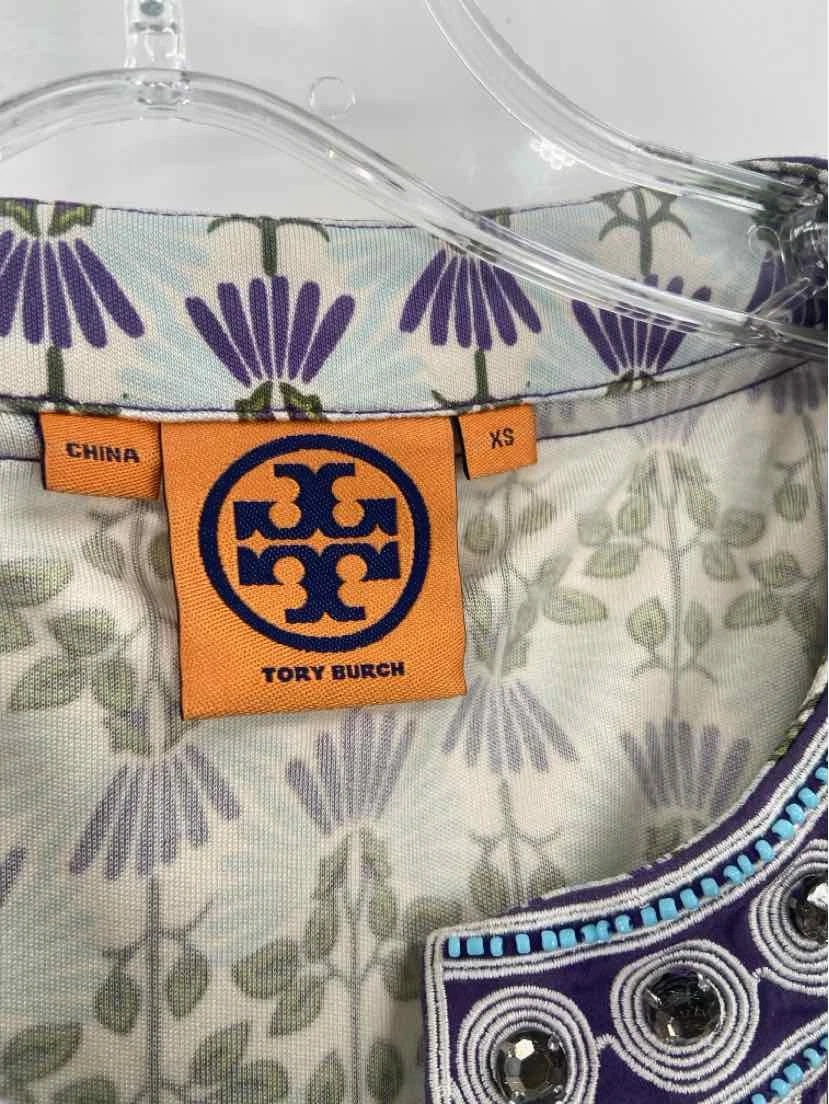 TORY BURCH Abito corto manica lunga usat Toryh Burch violaa ta XSift