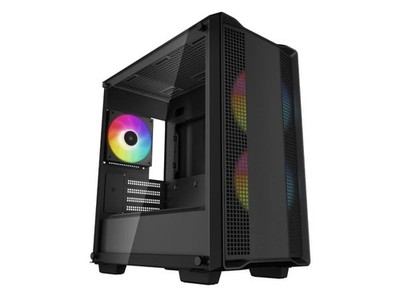 Deepcool CC360 ARGB Micro Tower PC-Gehäuse - Schwarz, ARGB, Beleuchtete Lüfter