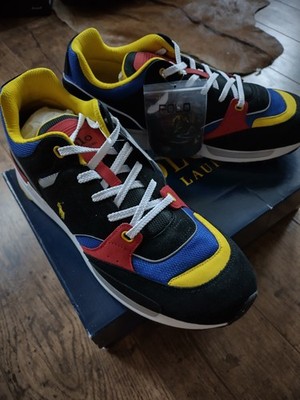 Polo Ralph Lauren Sneaker Trackster Trackstr 200 Black Schwarz Multi EU 47 Neu