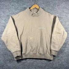Essentials Fear Of God Sweatshirt Mens Small Beige Mock Neck Oversized Pullover