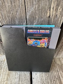 Vintage Ghosts N Goblins Game Cartridge (5 Screw) And Manual For The NES TESTED