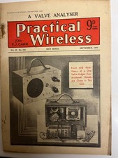 PRACTICAL WIRELESS MAGAZINE SEPTEMBER 1944 VOL 20 NO;459 RARE VINTAGE