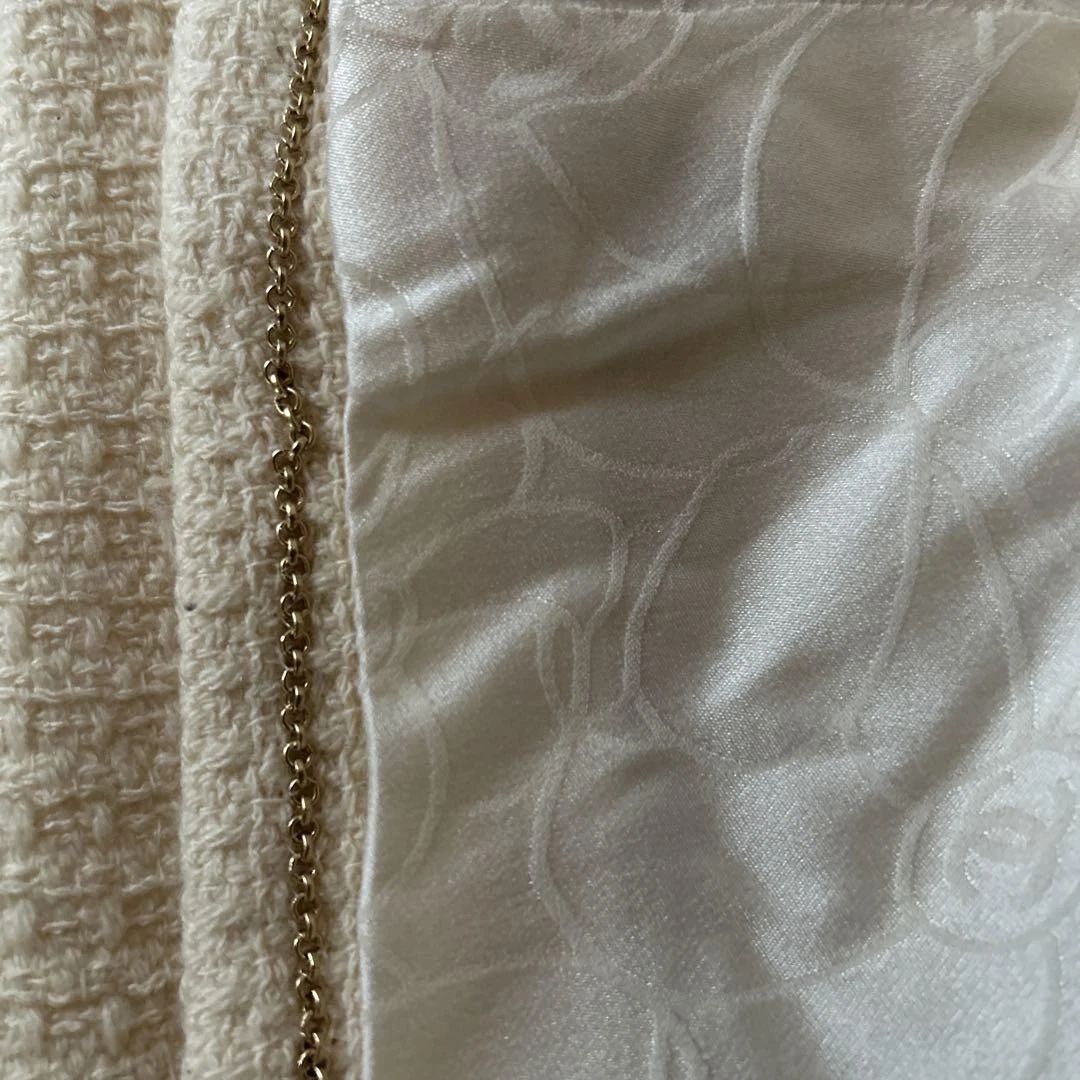 CHANEL Giacca Donna Lana Misto Cashmere Tweed 38