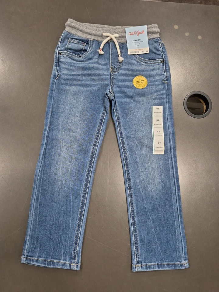 Lote de 2 Pantalones Vaqueros 4T Ca t& Jack Azul Cintura Elástica NUEVOS CON ETIQUETAS Foto 2 de 4