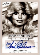 Loni Anderson Pop Century Signatures Autograph card serial numbered 22/25
