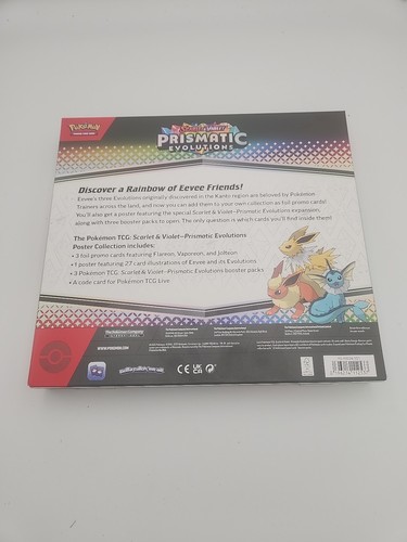 Pokemon TCG SV8.5 Prismatic Evolutions Poster Collection Box Factory Sealed - Picture 2 of 2