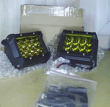 Nilight Led Lights 2PCS 4 Inch 36W Amber Triple Row Spot LED 3600LM