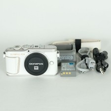 Olympus PEN E-PL10 Mirrorless Camera Body White 1540 Shutters Good Condition