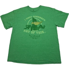Warner Bros. Daffy Duck I wont Remember Any of This Green XL Tee Shirt St. Patty