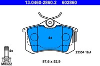 Bremsbelagsatz FÜR VW Polo IV (9N , 9A ), Audi A4 B6 (8E2) - ATE 13.0460-2860.2